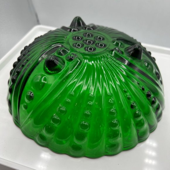 Emerald Green Burple Inspiration Glass Footed Bowl by Anchor Hocking Vintage 195 - Picture 8 of 11